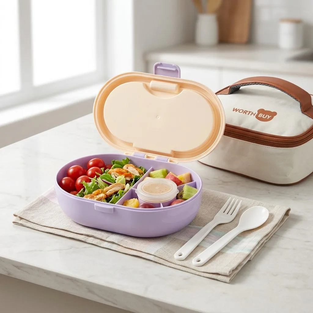 Meal Prep Or Prep Meal - Plastikowe pudełko bento z przegródkami, idealne