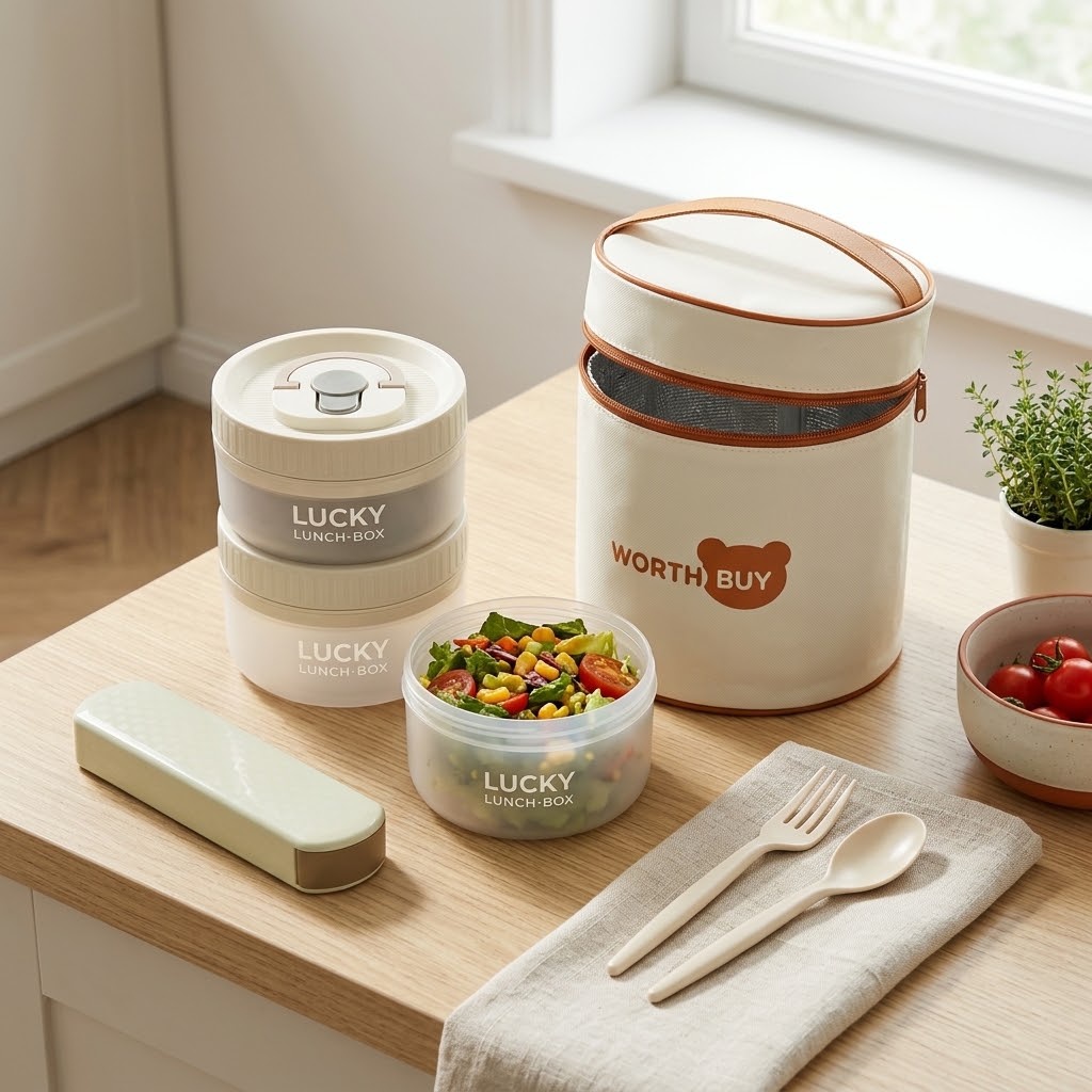 Meal Prep Or Prep Meal - Okrągły pojemnik na lunch typu bento,
