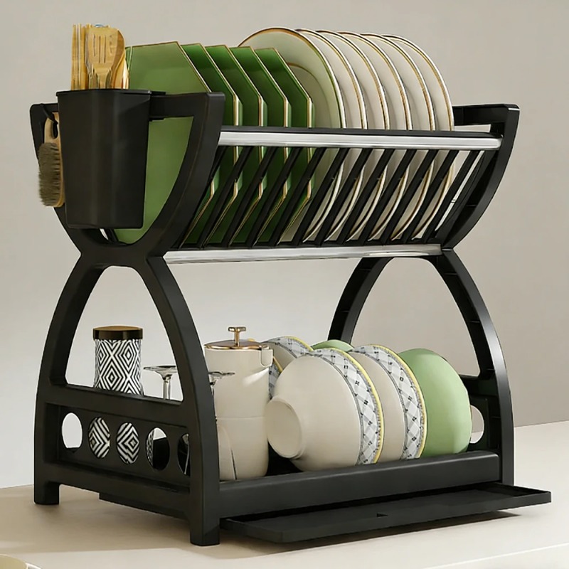 Dwupoziomowy stojak na naczyni – Meal Prep Organizer recenzja i cena